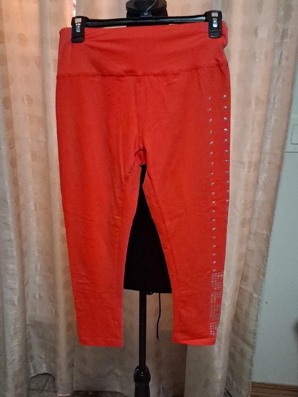 bebe Red Studded Leggings